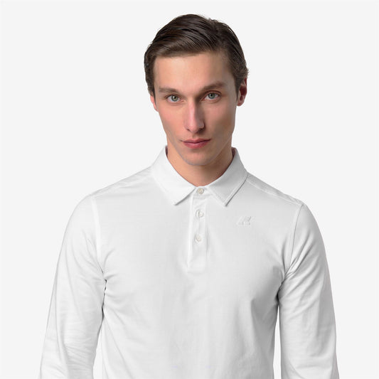 K-WAY Polo m/l Uomo TIBOR LT STRETCH JERSEY SLIM K2142PW White 001