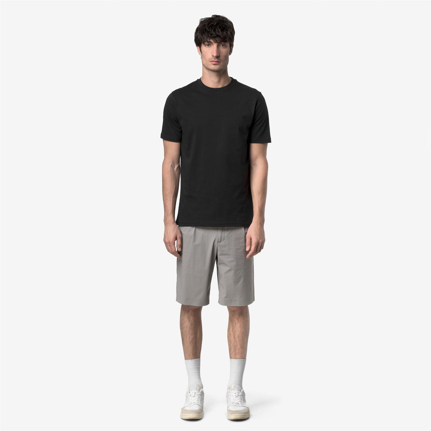 K-WAY T-Shirt Uomo ODOM JERSEY MICRO LETTERING SLIM K81489W Black Pure USY