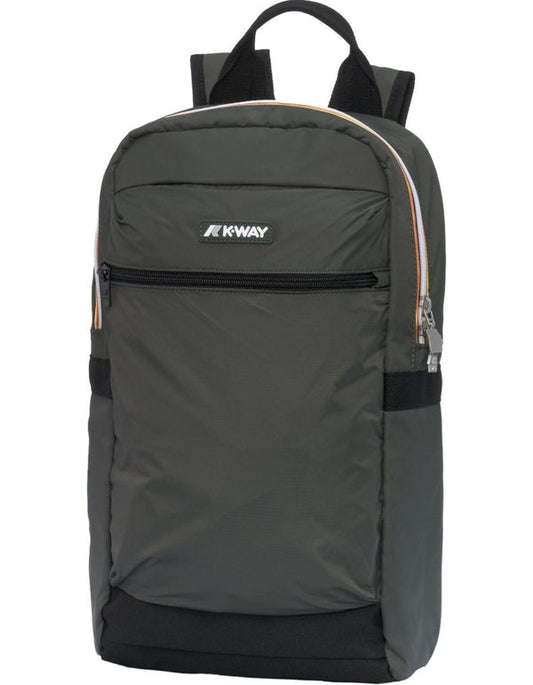 K-WAY Unisex Backpack MID LAON K8148CW Green Blackish WMR