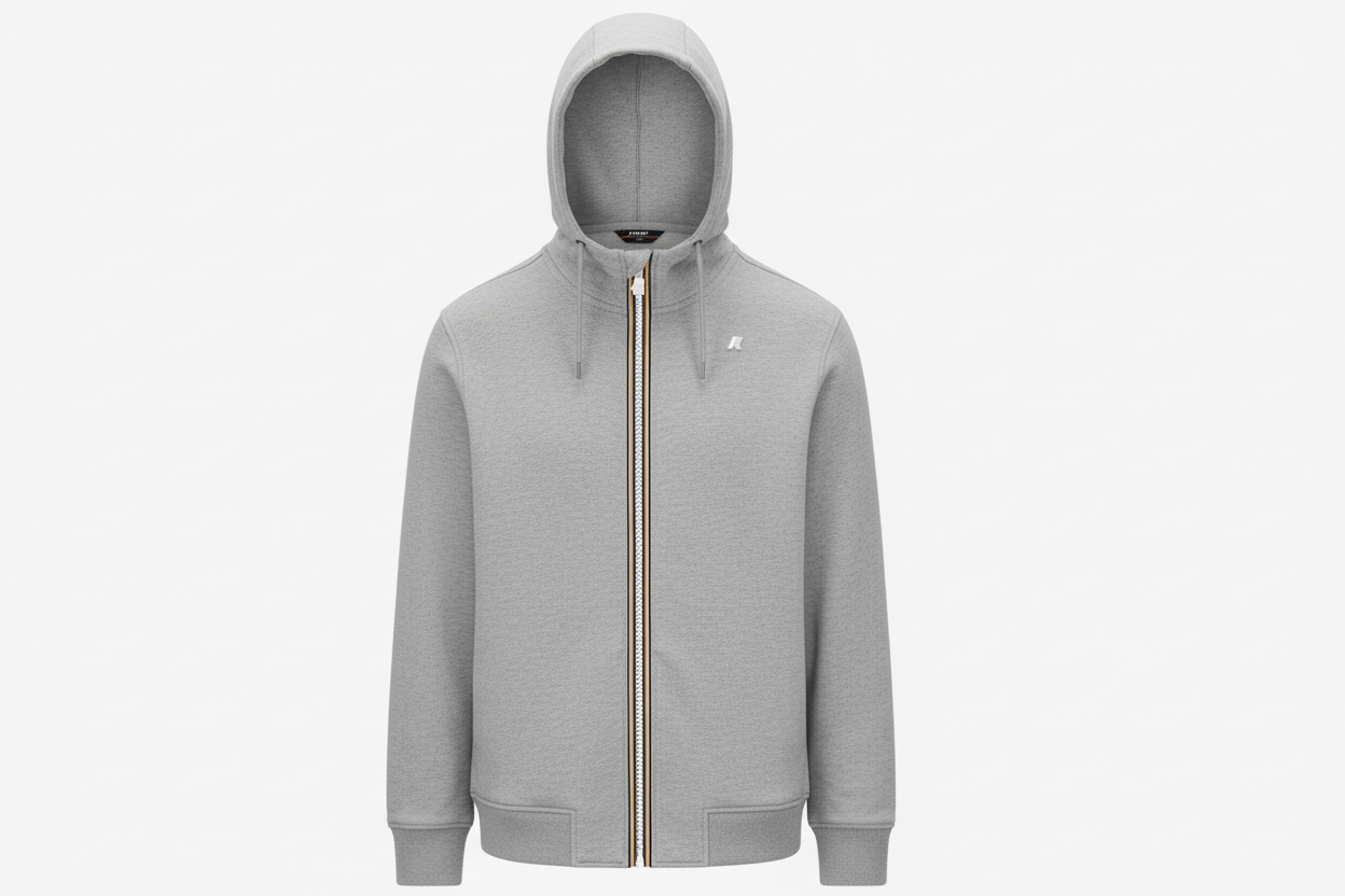 K-WAY Men's Sweatshirt RAINER LIGHT SPACER K1151UW Grey Frost 411