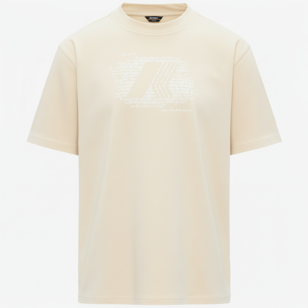 K-WAY T-Shirt Uomo SOLO JERSEY HISTORY K71357W Beige LT 634