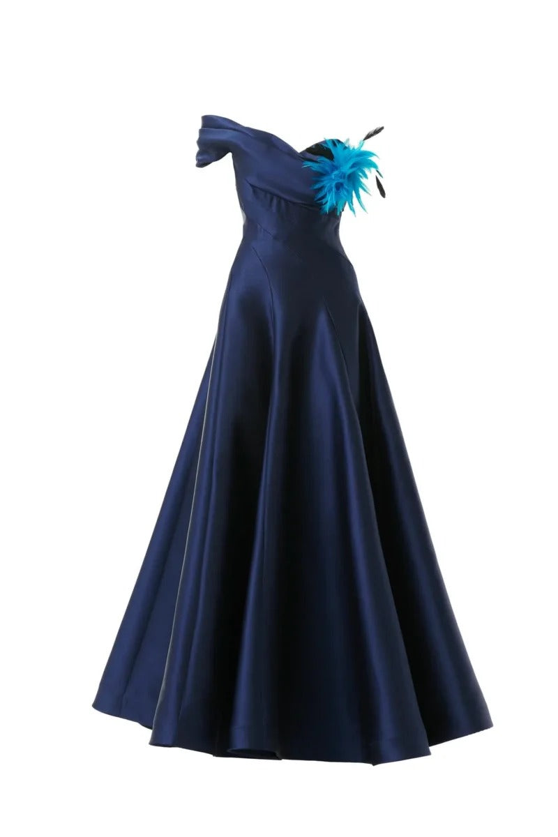 KUEA Long Dress and Stole SJ25307 Champagne