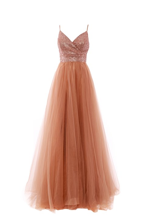KUEA Long Dress + Stole 6969 Hazelnut