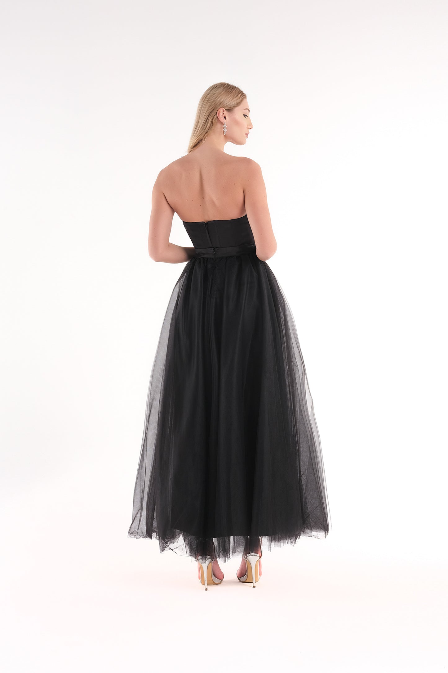 KUEA Skirt+Top Set with Shawl JC22007 Black
