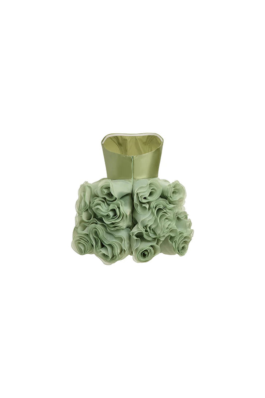 KUEA Abito corto e Stola 40334 Verde Oliva