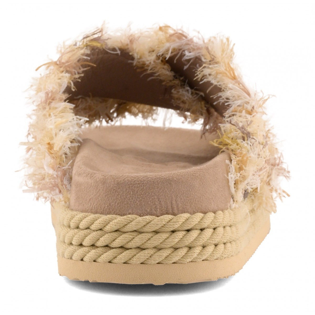 MOU Criss-cross Rope Sandal Raffia Earth