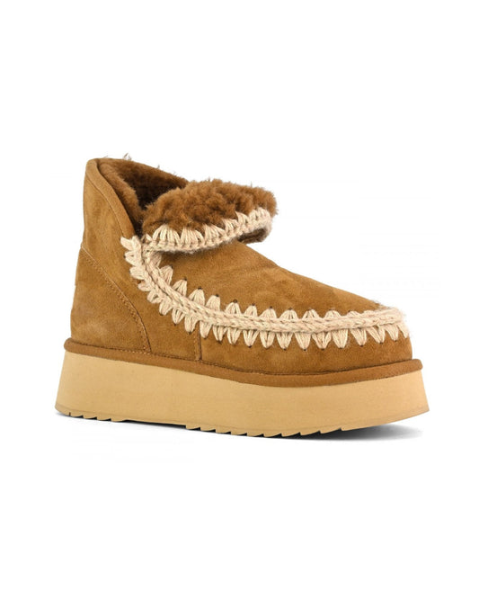 MOU Mini Eskimo Platform Boot Cognac