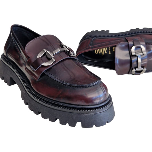 OVYE' Mocassino in pelle LF6008013BRU Bordeaux
