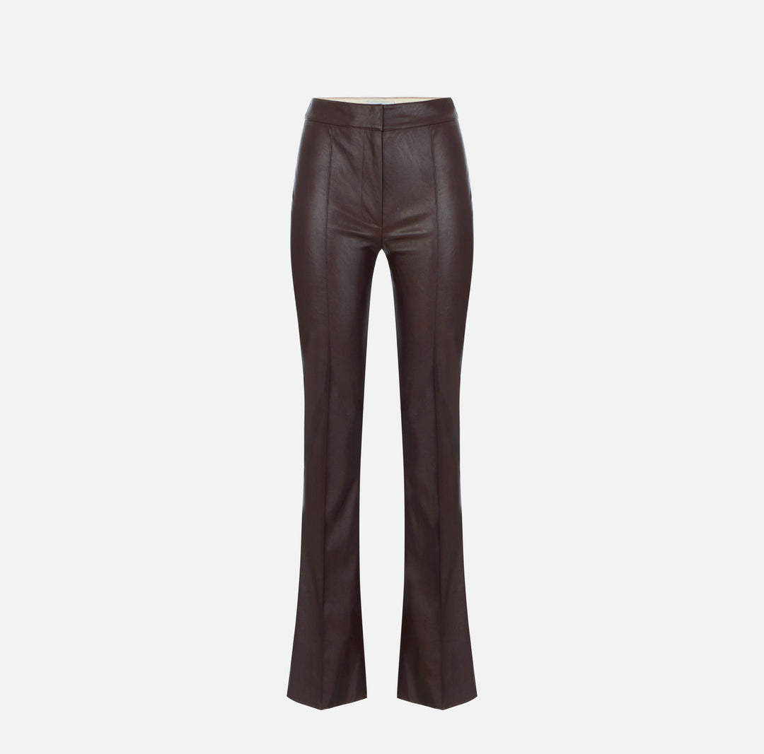ELISABETTA FRANCHI Pantaloni con nervature PA18866E2 Dark Chocolate