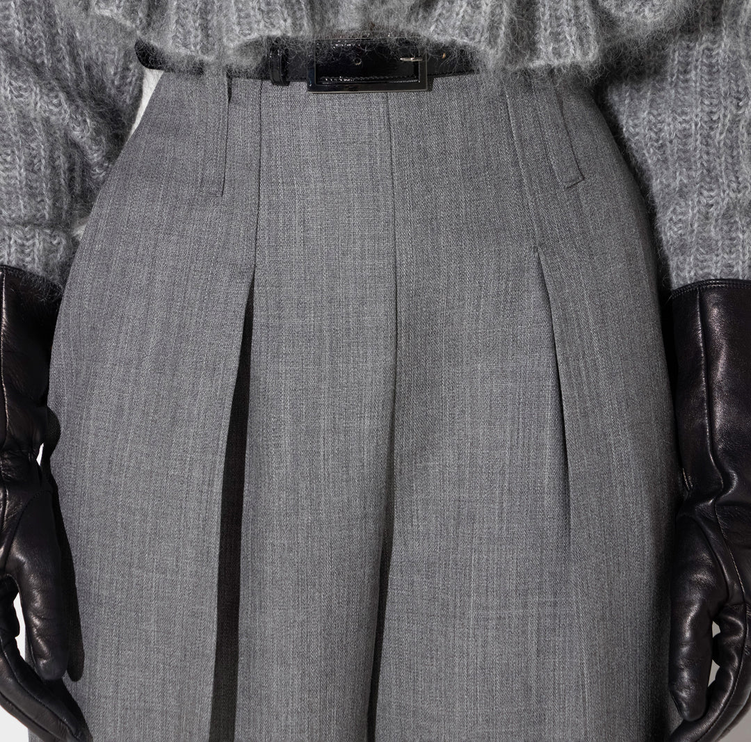 ELISABETTA FRANCHI Pantaloni in lana PA22367E2 Grigio melange