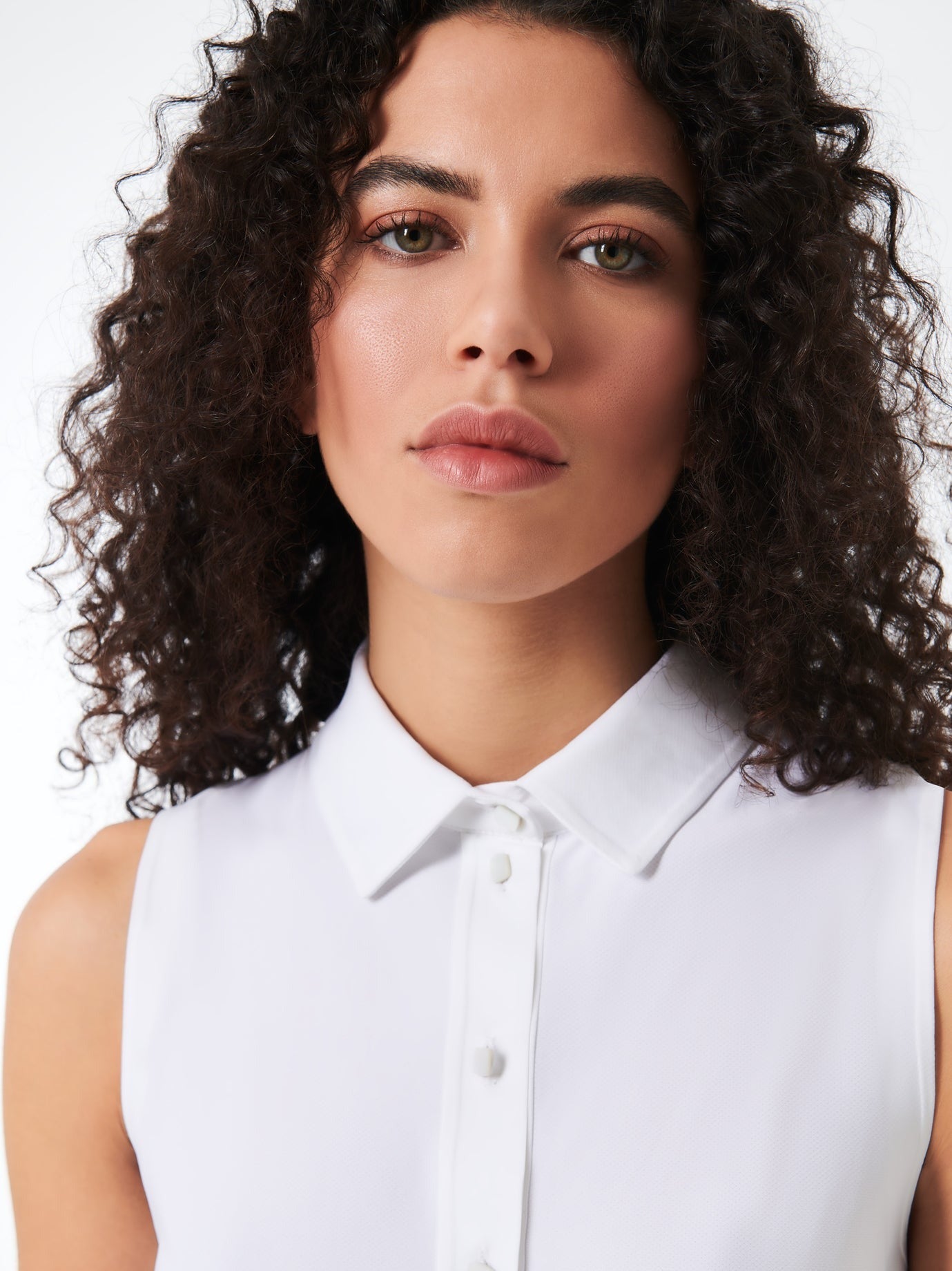 RRD Roberto Ricci Designs Polo Donna Oxford Sleeveless Wom Polo 25706 White 09