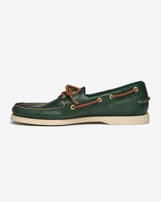 SEBAGO Mocassini Nautici Uomo PORTLAND MARTELLATO 73118WW Green Hunter A8Y