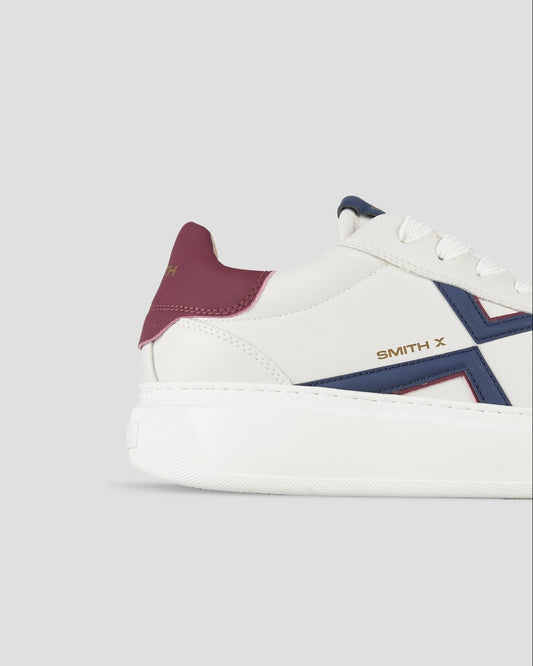 SMITH X Sneakers Uomo College Bianche Blu Bordeaux SXBDCGM9701WBW
