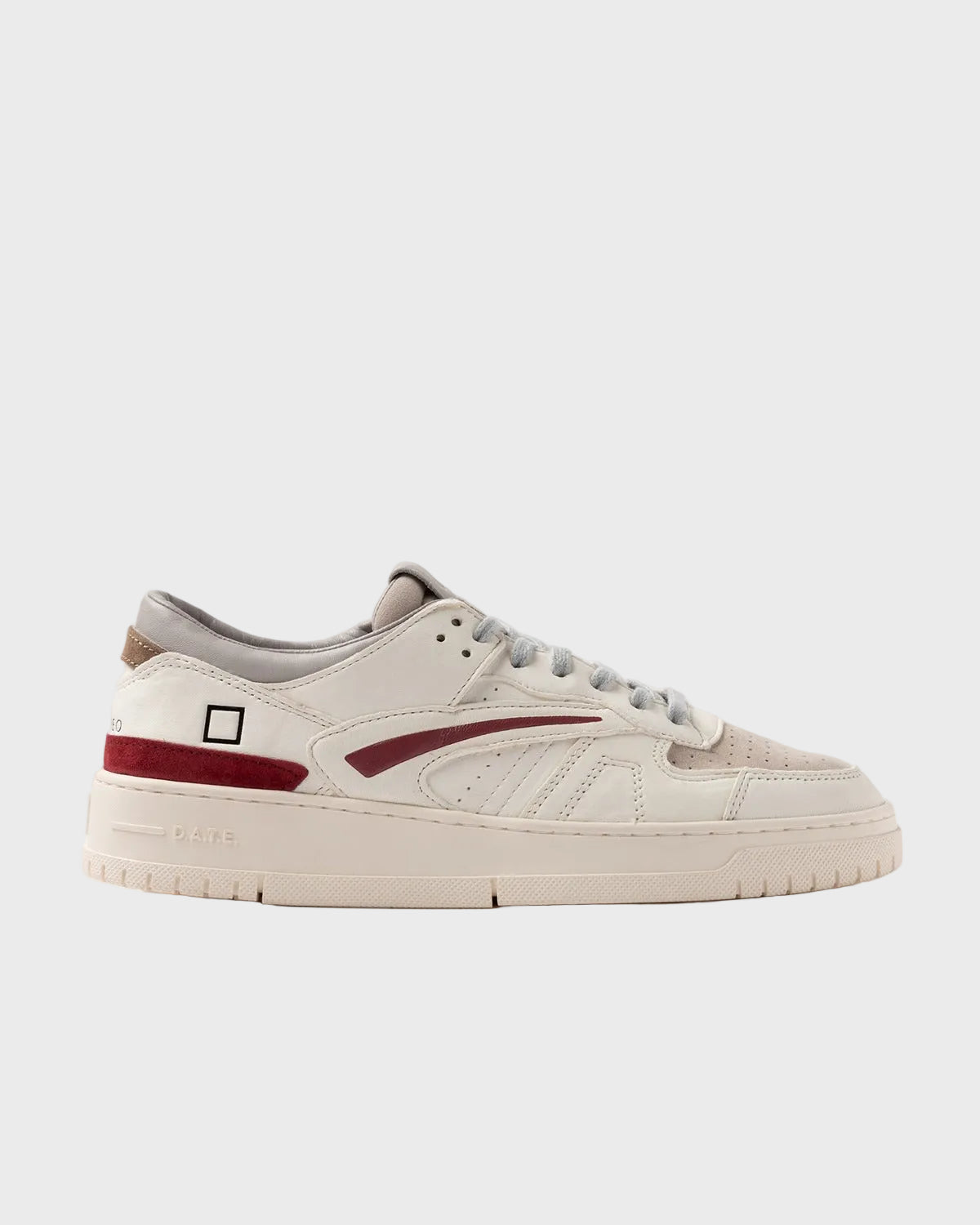 D.A.T.E. Sneakers Uomo TORNEO SOFT White Bordeaux