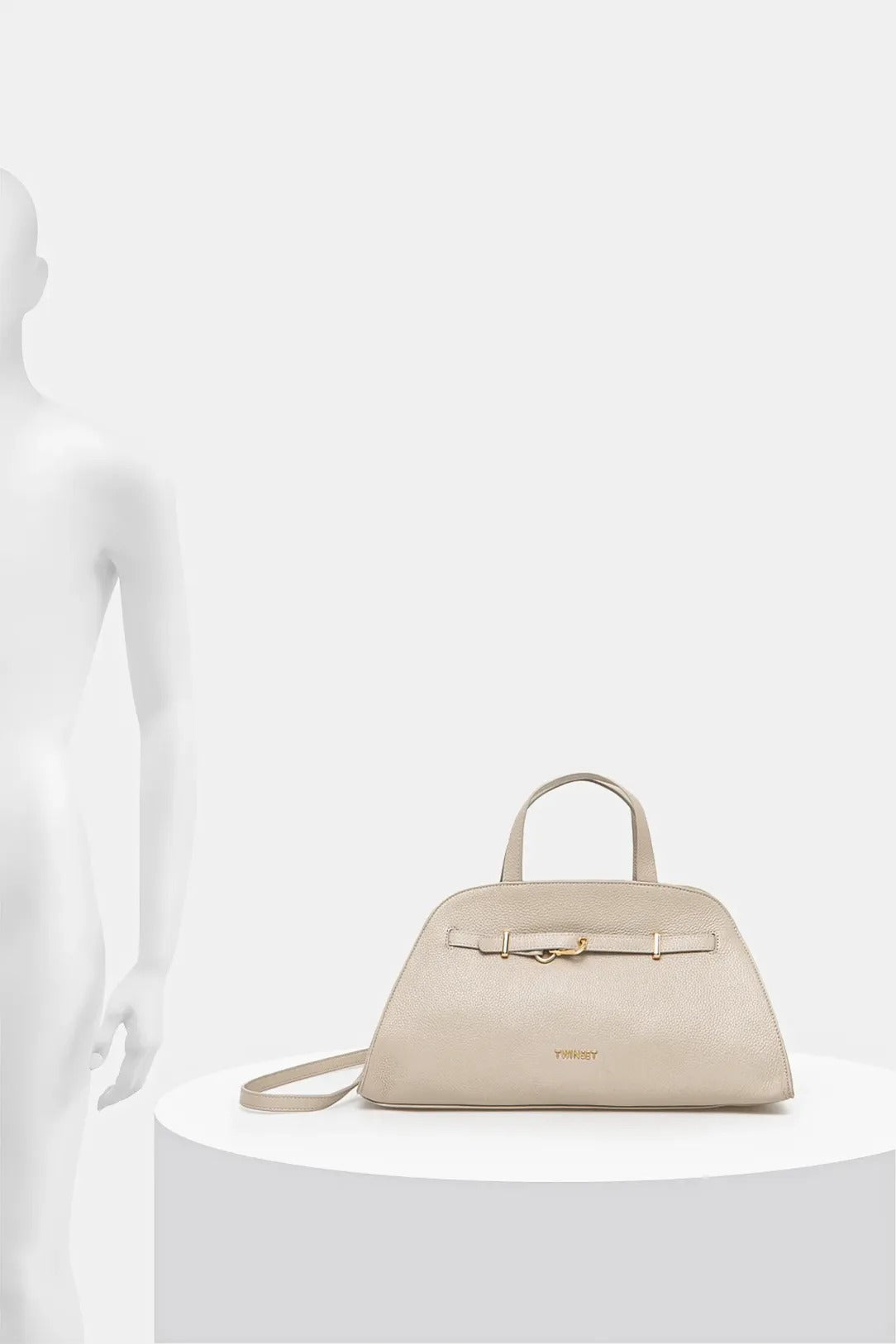 TWINSET Borsa Donna Bauletto Pelle 251TB7011 Beige