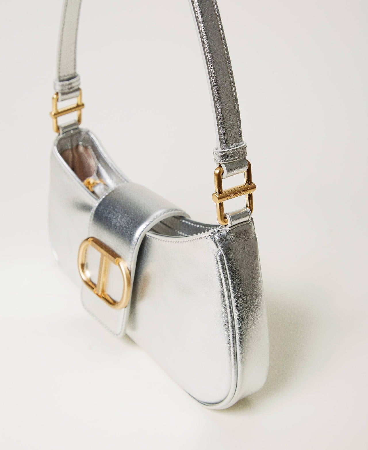 TWINSET Borsa Donna Tracolla Pelle 251TB7112 Silver