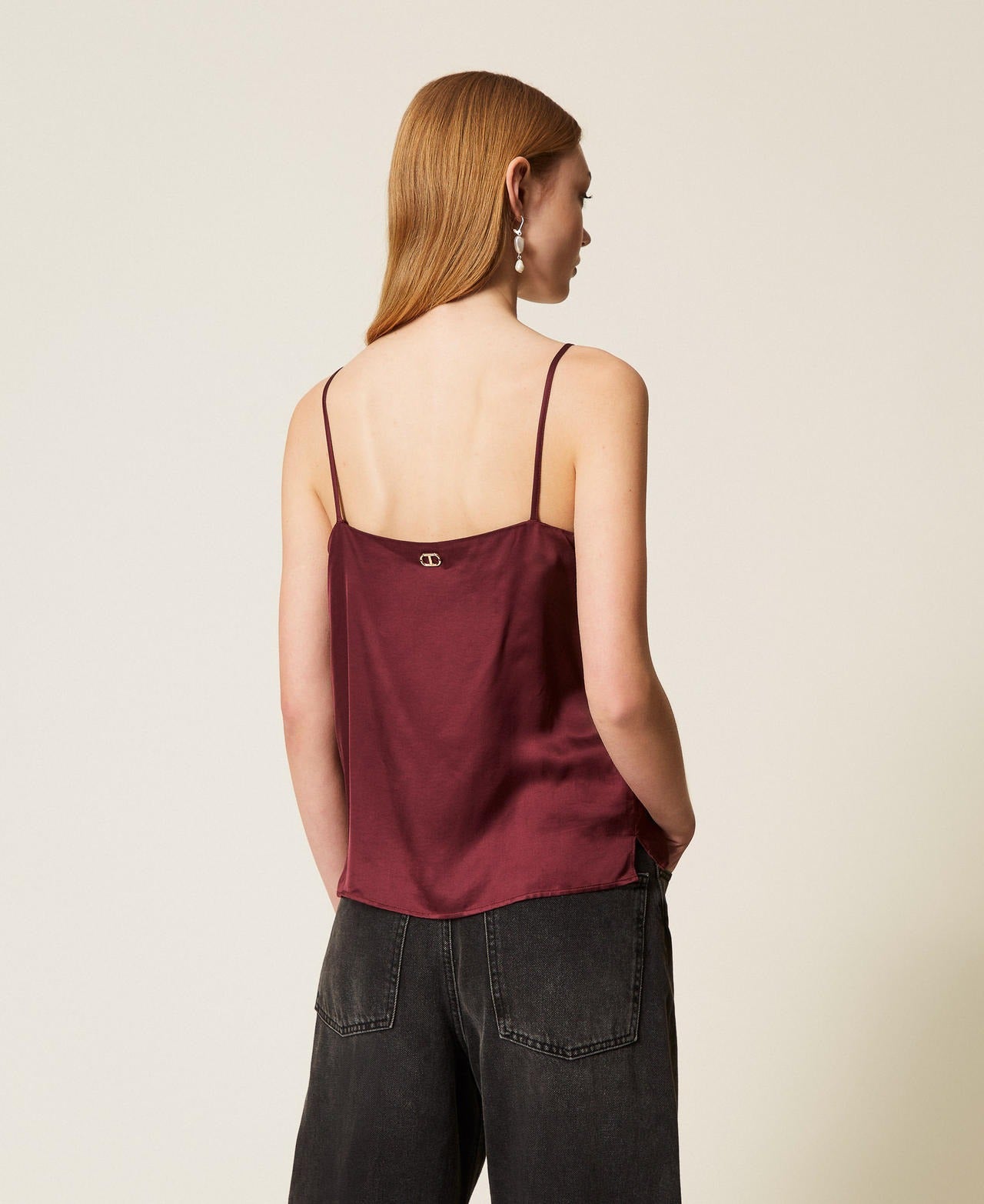 TWINSET Top Donna in raso e pizzo
252TP2481 Winetasting
