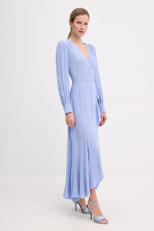 TWINSET Abito lungo a portafoglio 261TP2072 Blue Jasmine