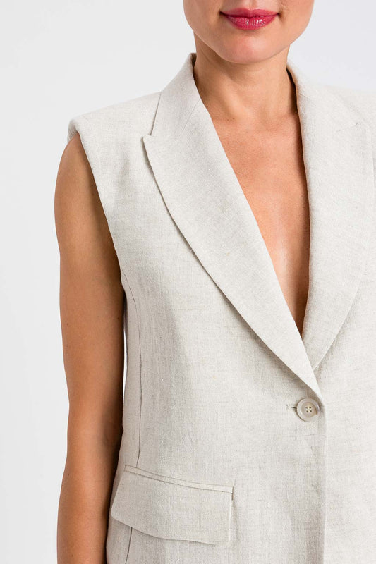 TWINSET Gilet 261TT2522 Natural Bright Linen