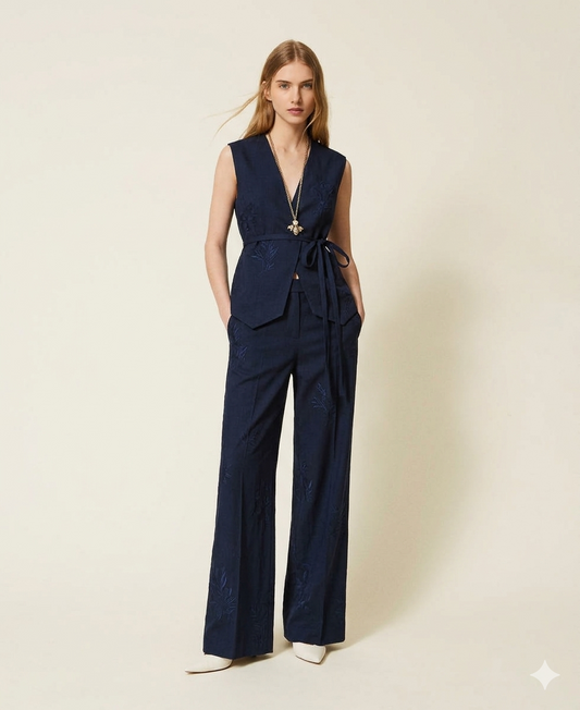 TWINSET Gilet 261TE2021 Blue Night