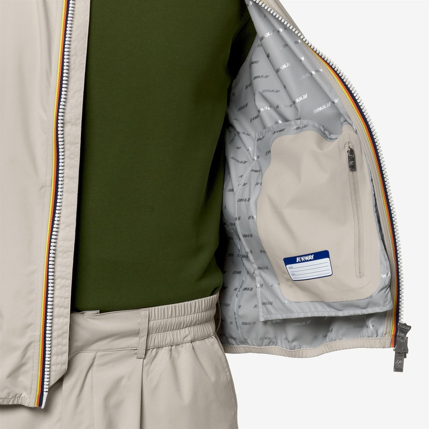 K-WAY Men's Gilet VALEN STRETCH NYLON JERSEY K3123TW Beige LT 634
