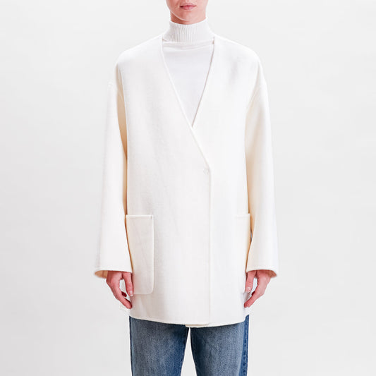 VICOLO Cappotto lana TS0031 Panna