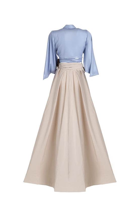 KUEA Completo Gonna e camicia XJ25028 Champagne Sky
