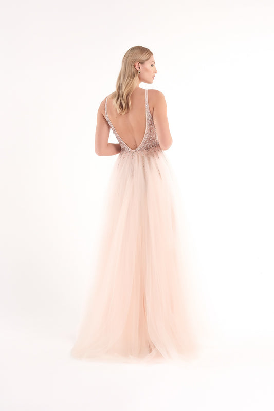 KUEA Abito Lungo+Stola Donna JC20211 Rosa