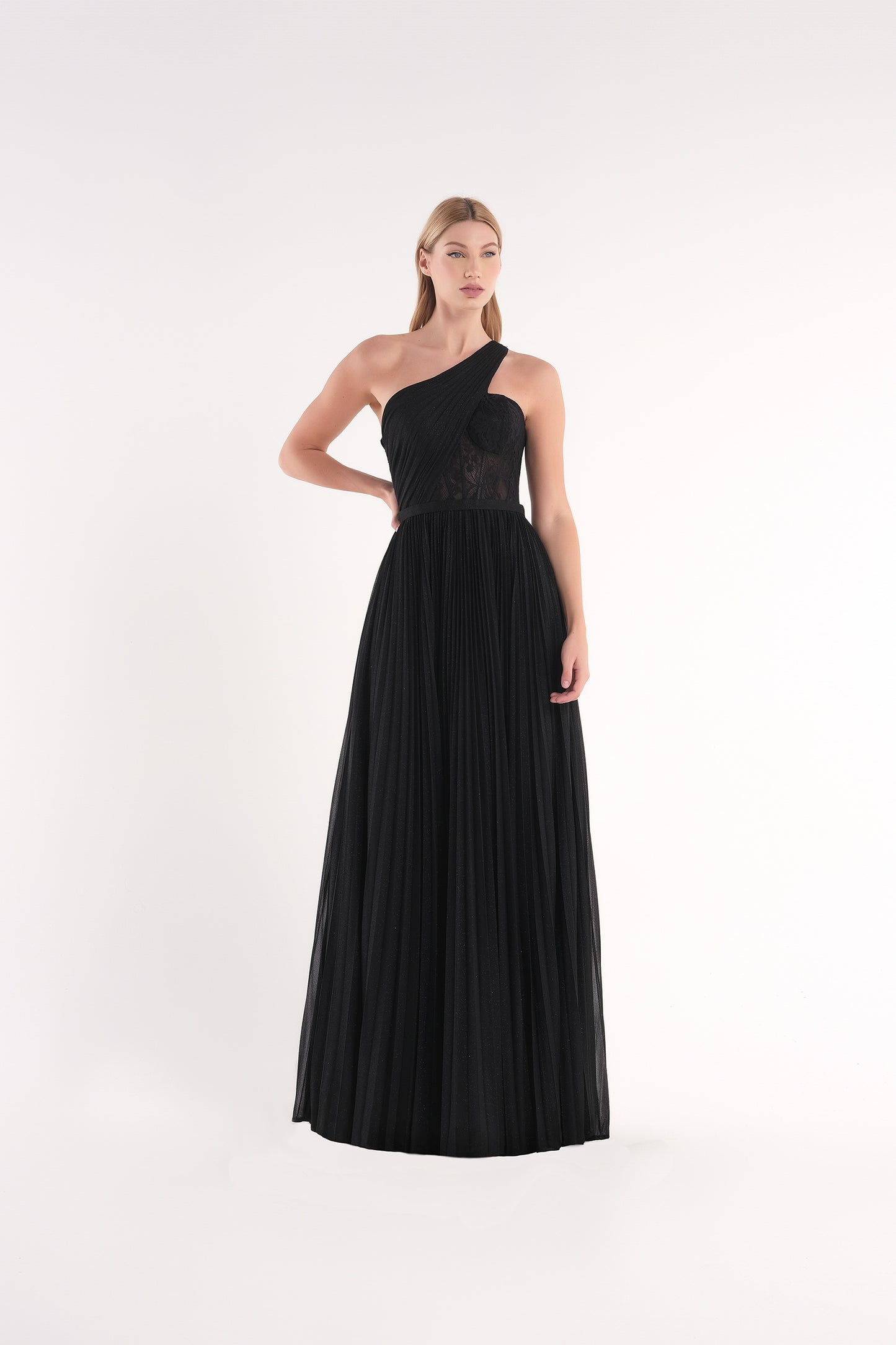 KUEA Long Dress + Stole 11074 Black