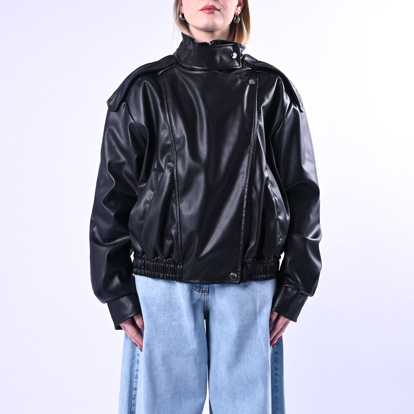 VICOLO Giacca Ecopelle TAB1047 Nero