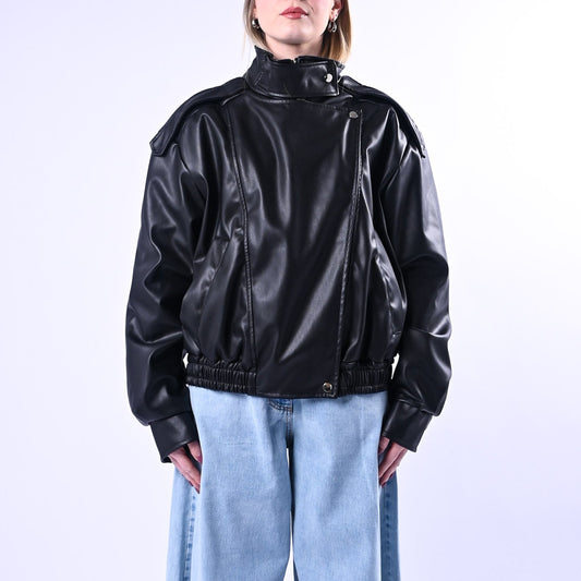 VICOLO Giacca Ecopelle TAB1047 Nero