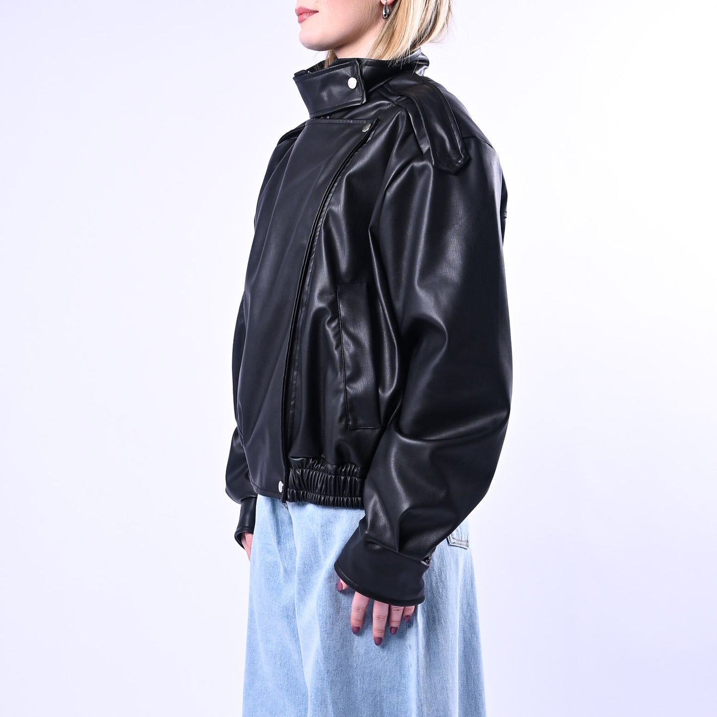 VICOLO Giacca Ecopelle TAB1047 Nero