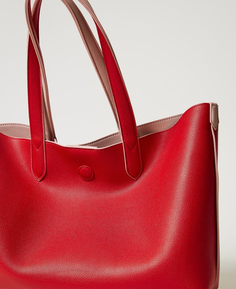 TWINSET Borsa Donna Shopping 251TB7300 Rosa P. Rosso