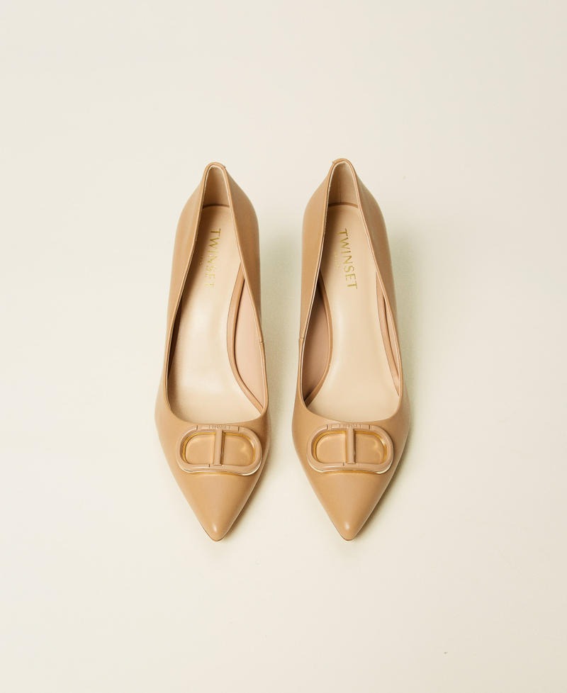 TWINSET Decollete Donna  in Pelle Oval T 251TCP060 Camel