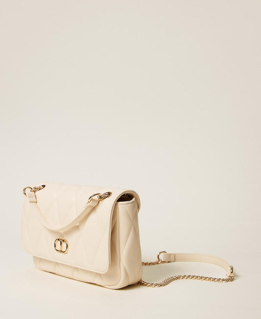 TWINSET  Borsa Donna Media Trapuntata ecoPelle 252TB7053 Parchment