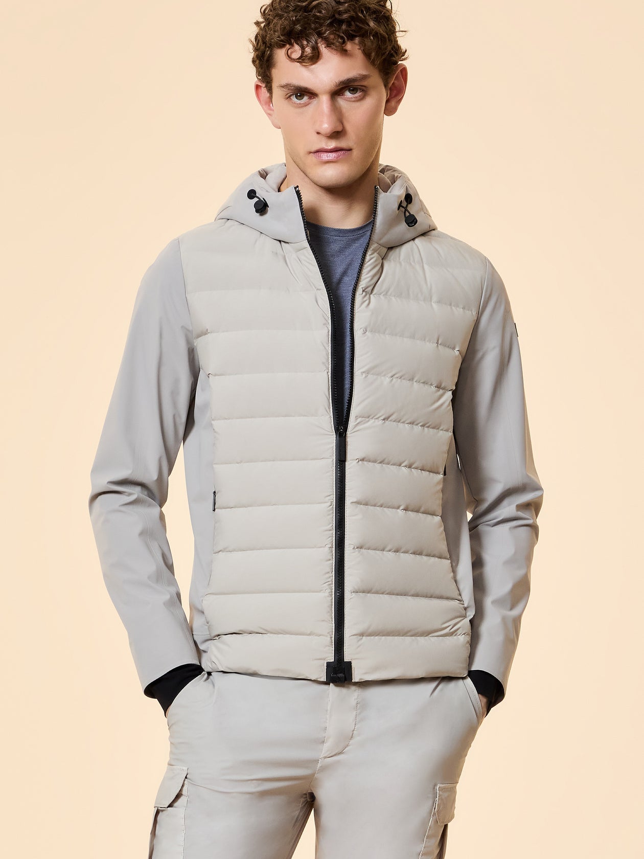 RRD Roberto Ricci Designs Giubbino Uomo Summer Superrduck Hybrid Hood Jkt 26003 Blue Black 60