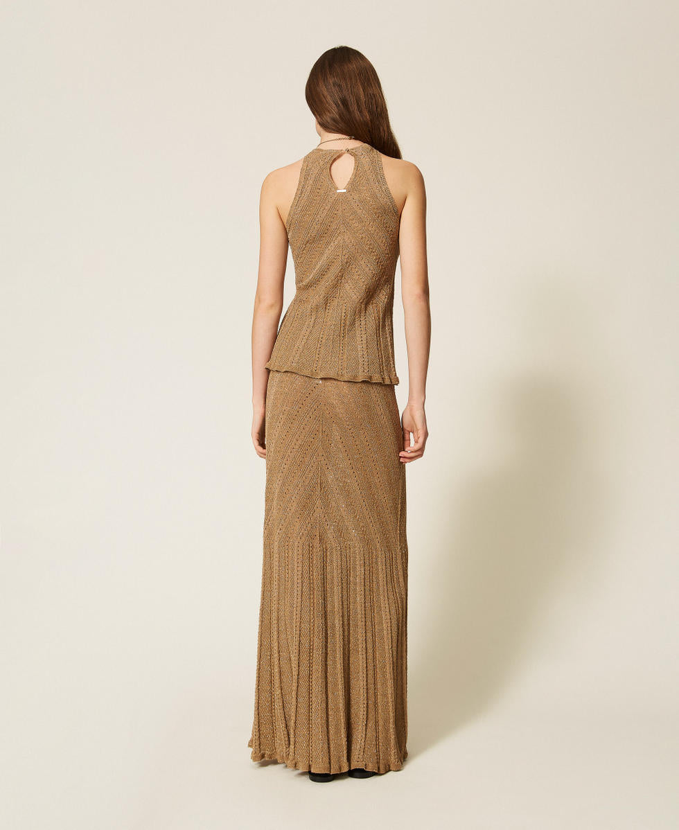 TWINSET Gonna 261TT3211 Golden Green Lurex