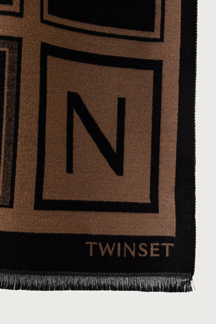 TWINSET Stola Donna Jacquard 262TA4340 Nero