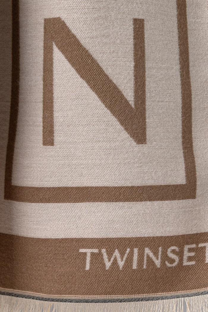 TWINSET Stola Donna Jacquard 262TA4340 Canapa