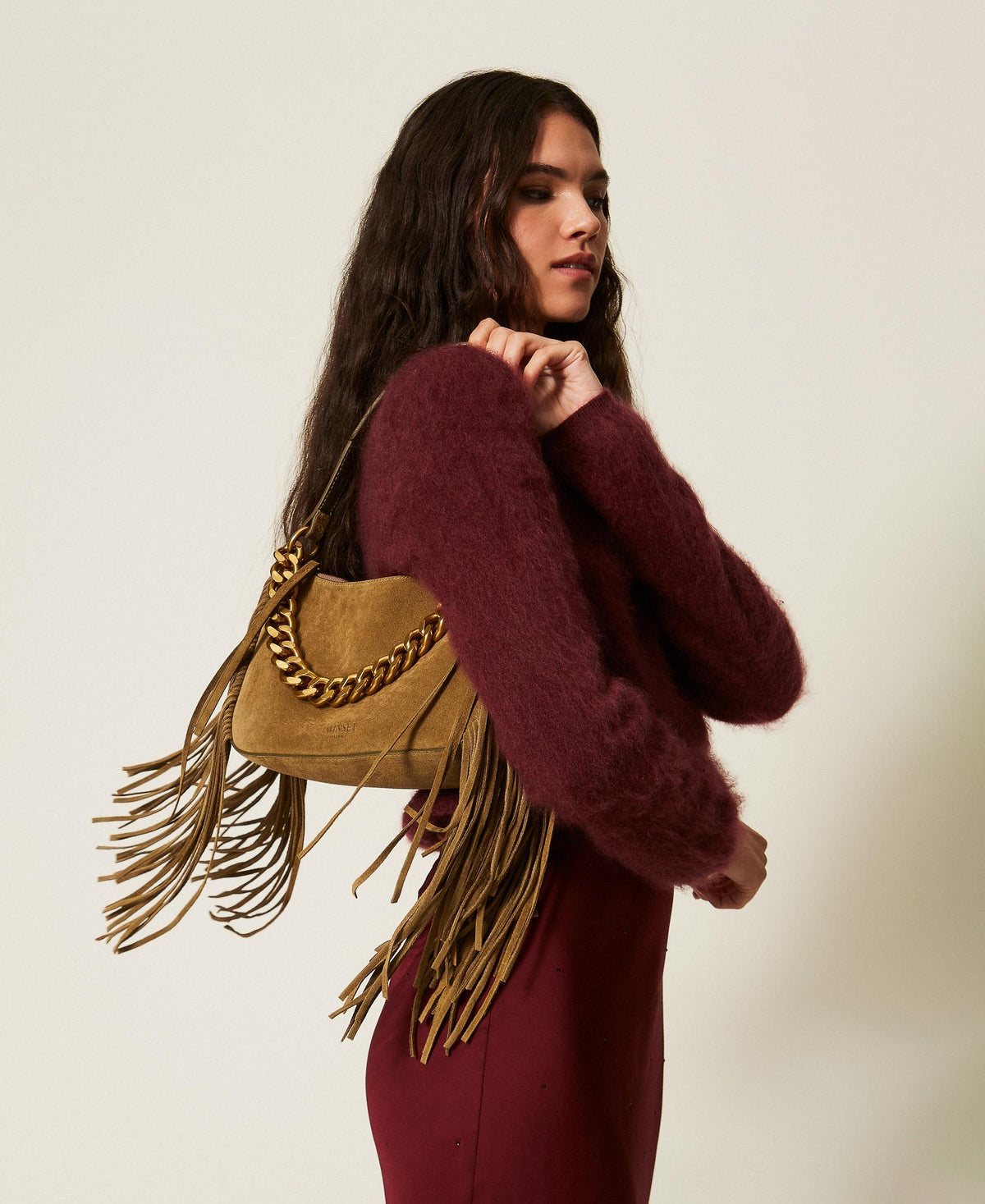 TWINSET Borsa Donna Tracolla 262TB7205 Bubinga Wood