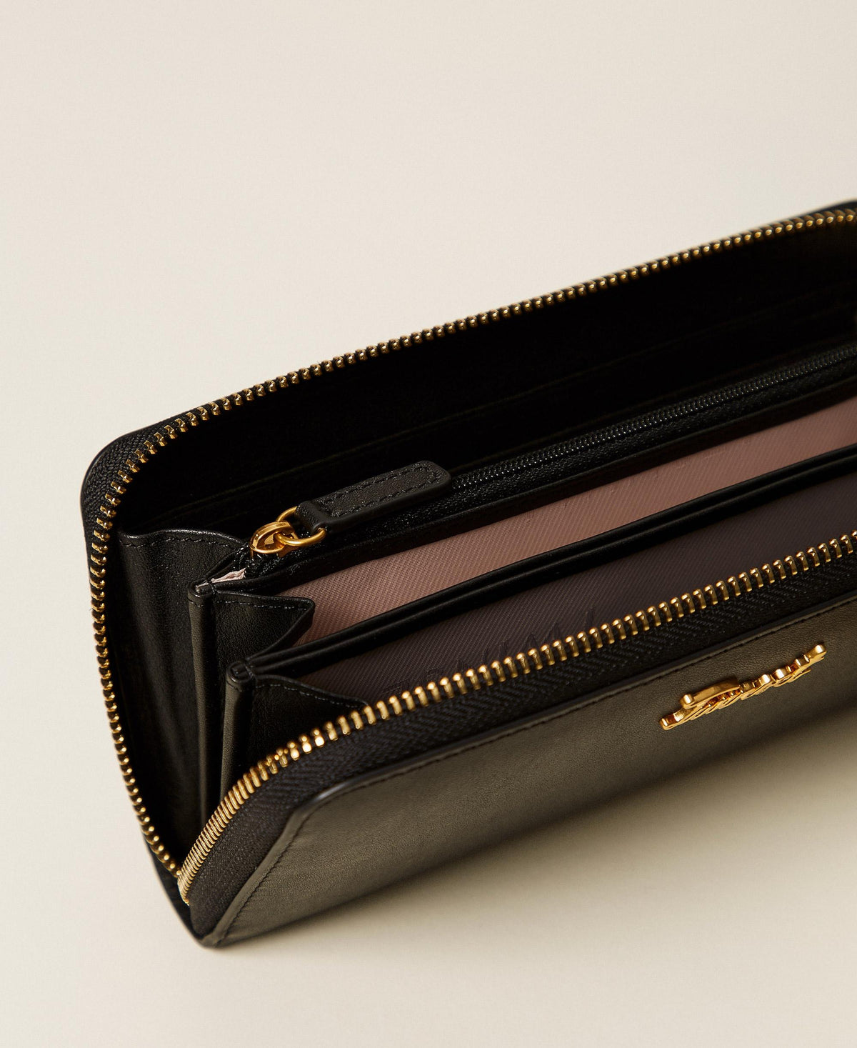 TWINSET Portafogli Zip Around 262TH7030 Nero
