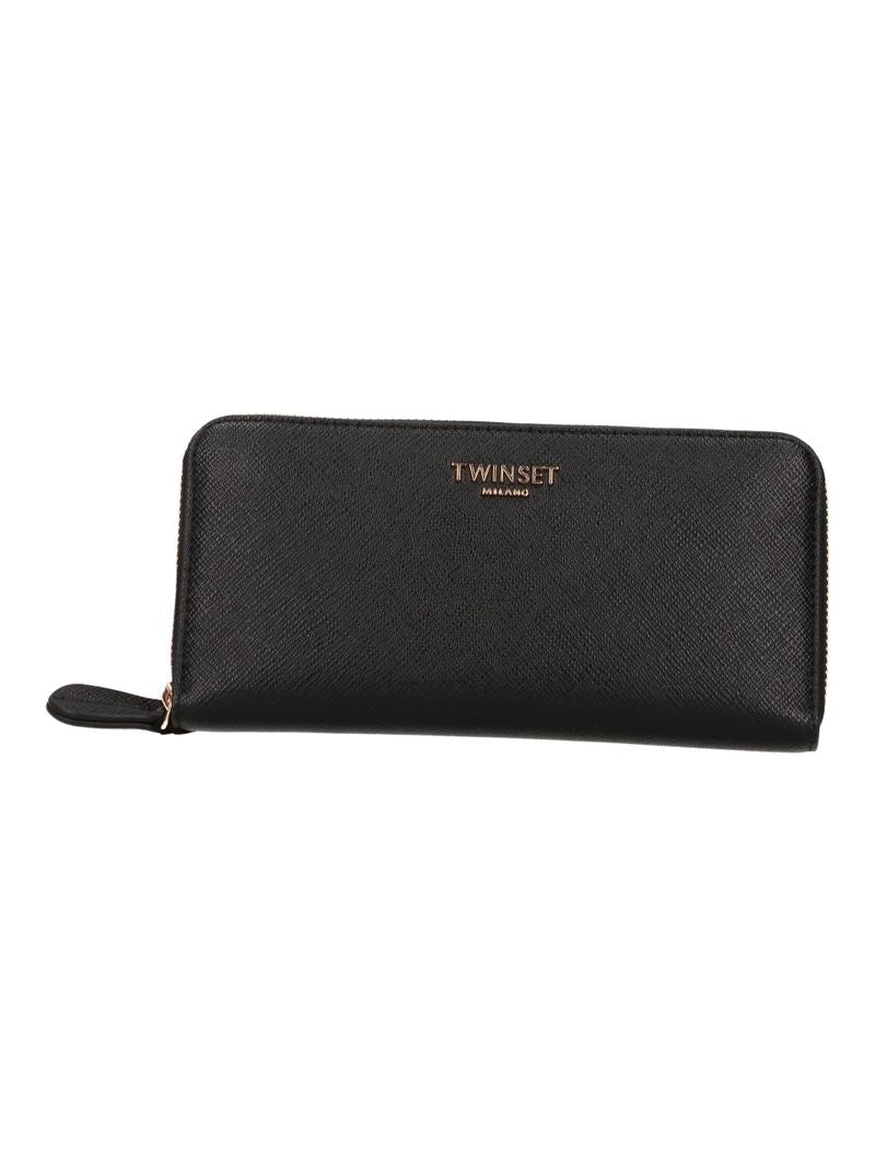 TWINSET Portafogli Zip Around 262TH7051 Nero Cherry Wood