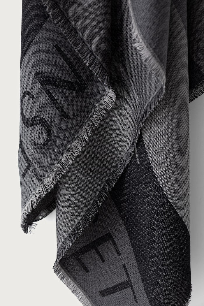 TWINSET Stola Donna Jacquard con logo 262TO5490 Nero