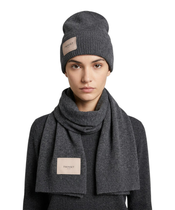 TWINSET Stola jacquard  262TO5580 Antracite Melange