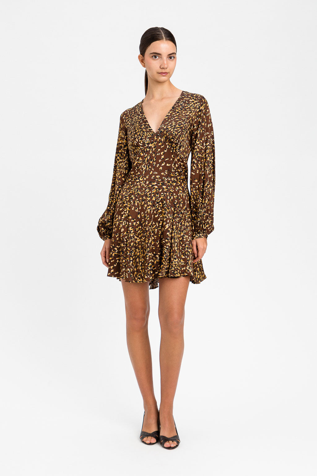 TWINSET Abito 262TP275K Stampa Animal Brown Gold