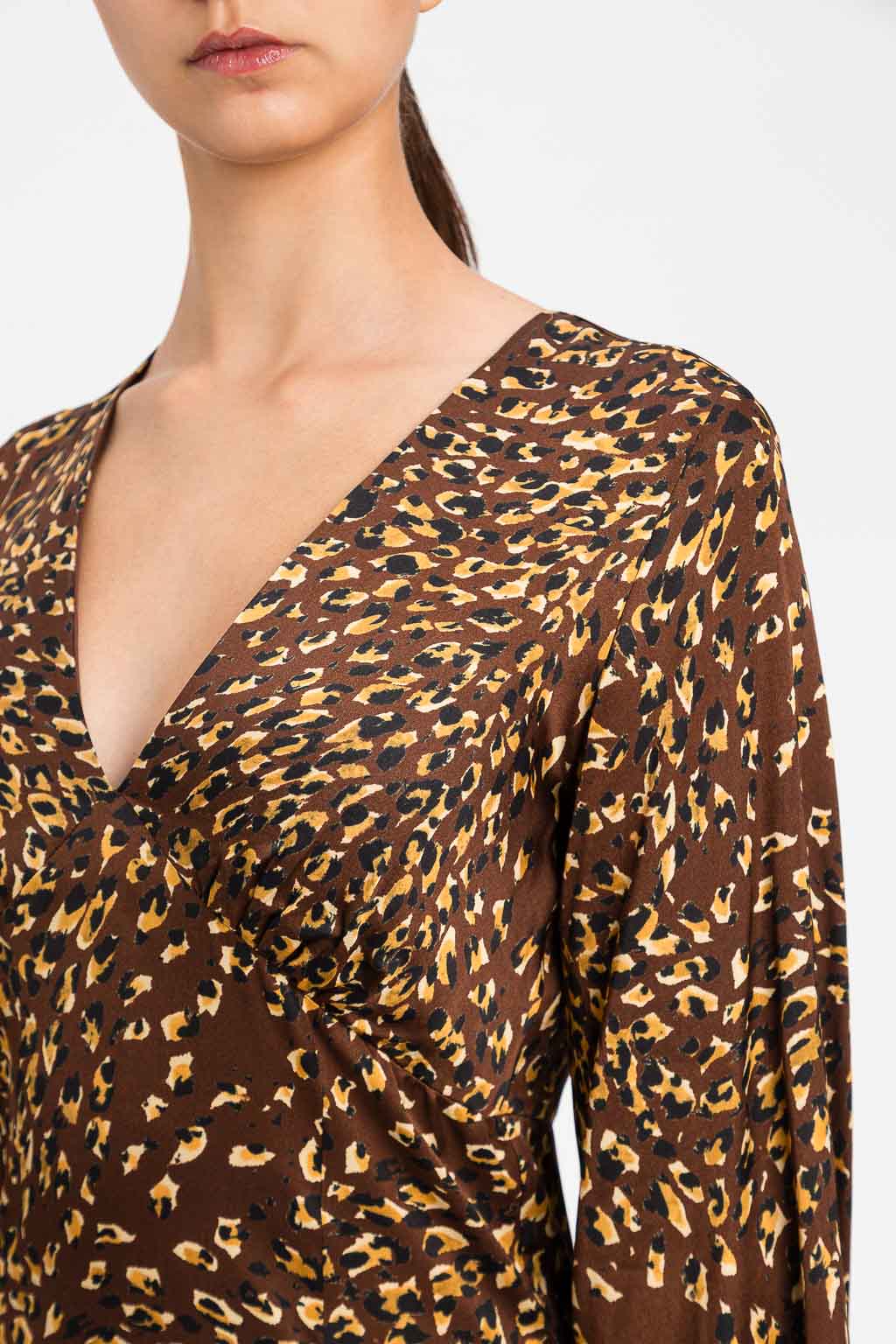 TWINSET Abito 262TP275K Stampa Animal Brown Gold