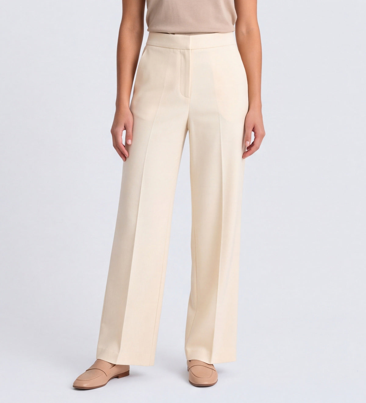 TWINSET Pantaloni dritti in crêpe 262TT2423 Madreperla