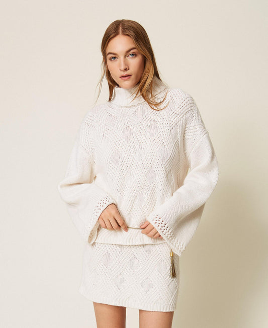 TWINSET Maglia dolcevita con intrecci
 262TT3353 Neve