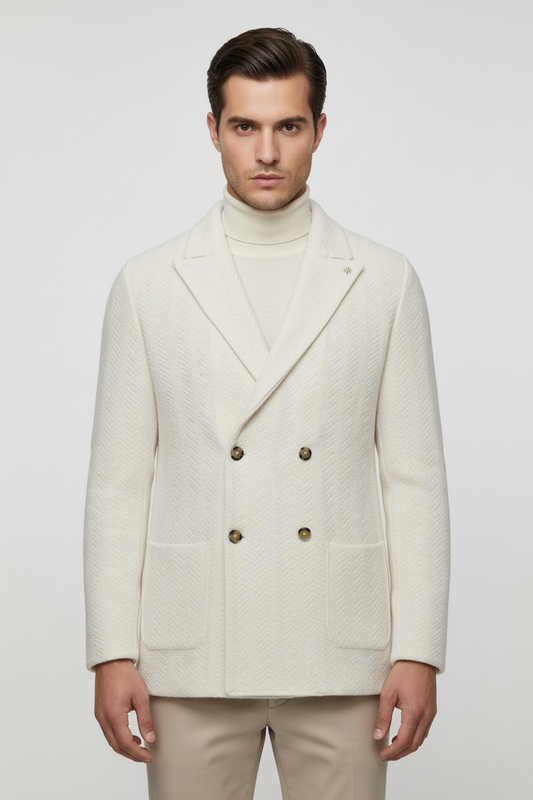 MANUEL RITZ Giacca Maglia 3932M592 253816 Avorio 02