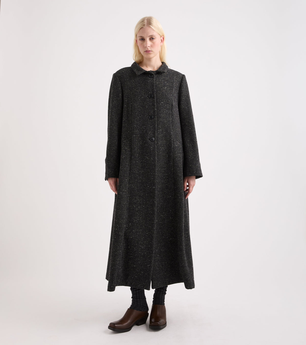 ALESSIA SANTI Cappotto con collo a camicia 621SD35061 Lavagna Nero